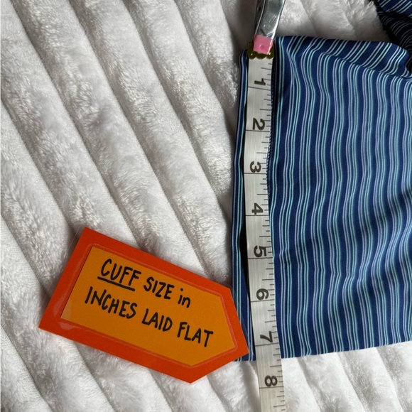 Peter Millar Summer Comfort Crown Men's Blue Striped Polo Shirt NEW - Picture 6 of 10